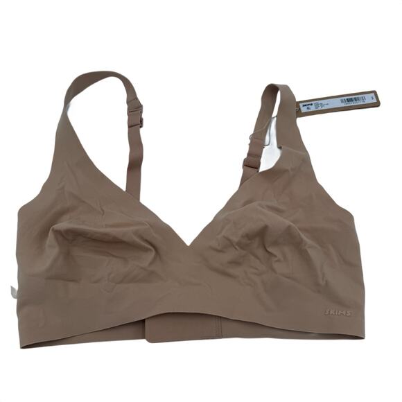 Skims Naked Plunge Bralette Clay New with tags Size Medium - Picture 1 of 4